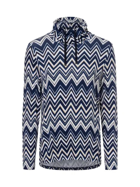 RABE koszulka z długim rękawem Kobiety wzorzysty 38 niebieski