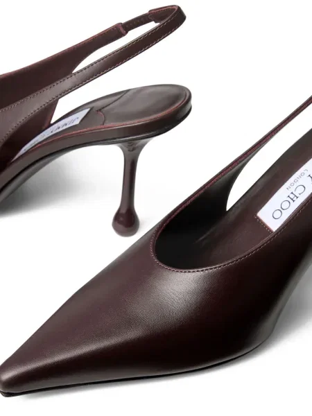 Pantofi cu toc Jimmy Choo slingback maro