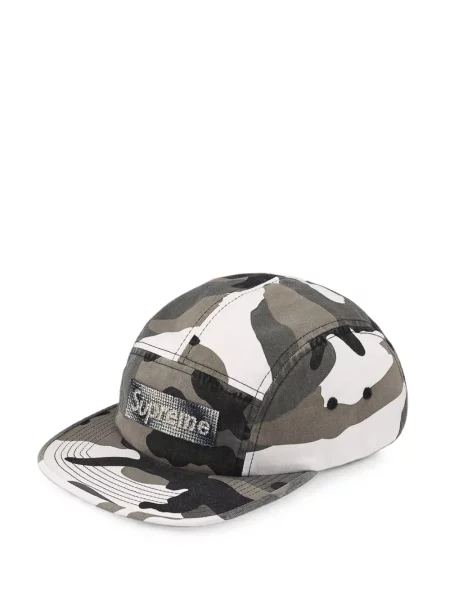 Șapcă Supreme cu imagine cu model camuflaj alb