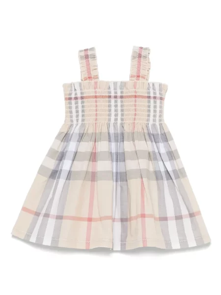 Sukienka dziecięca Burberry brązowa