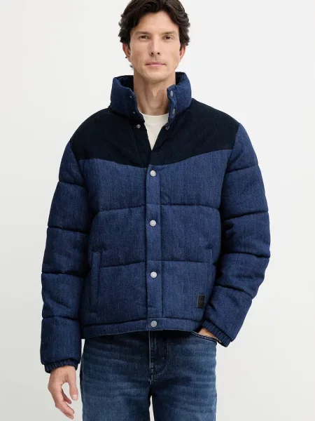 Pepe Jeans geacă jeans de iarnă albastru