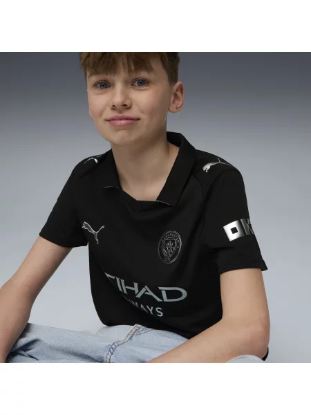 PUMA Młodzieżowa koszulka wyjazdowa Manchester City Odzież czarny