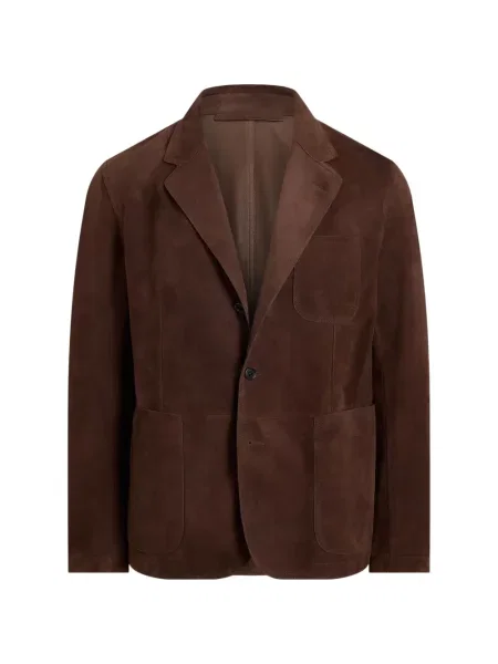 Sacou Ralph Lauren Purple Label din piele de căprioară violet