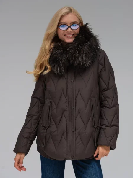 Зимова куртка VIVA WEAR темно-коричневий коричнева