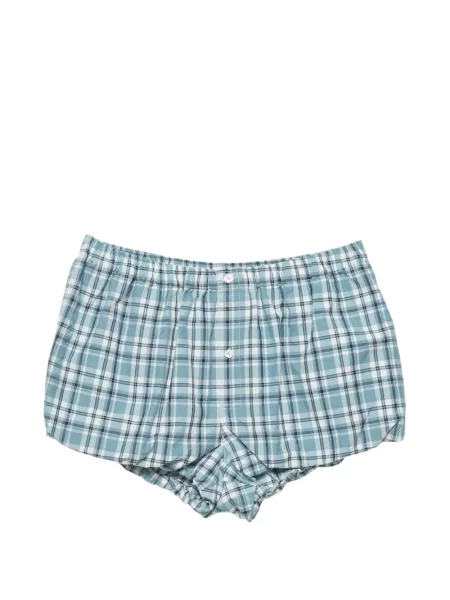 Pantaloni scurți Acne Studios în carouri albastru