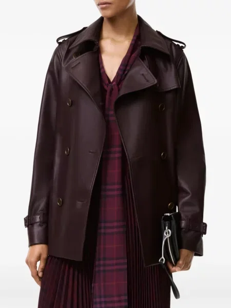 Geanta de piele Burberry violet