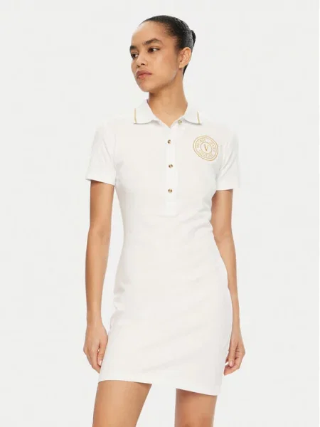 Φόρεμα καθημερινό Versace Jeans Couture λευκό