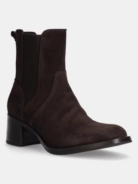 Gant botine din piele întoarsă Workdale femei maro cu drept negru