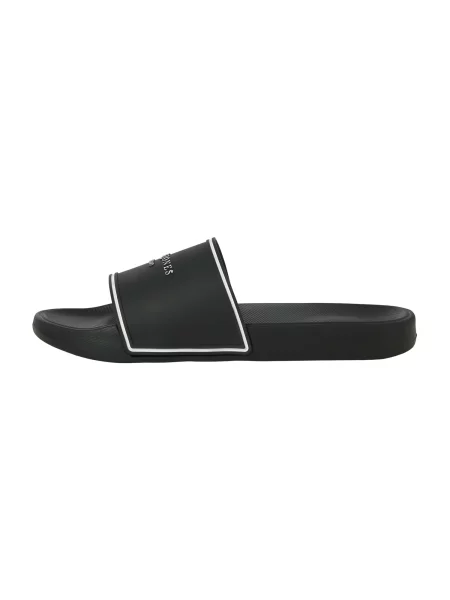 JACK & JONES Saboți negru alb