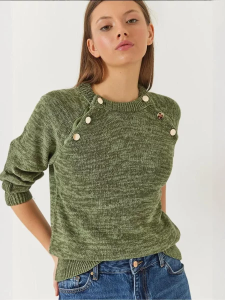 Bianco Lucci Pulover Pullover kaki