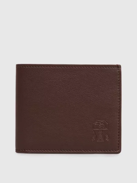 Кожаный кошелек Brunello Cucinelli коричневый