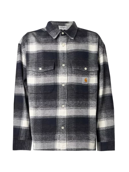 Carhartt WIP Cămașă Esterson bleumarin alb