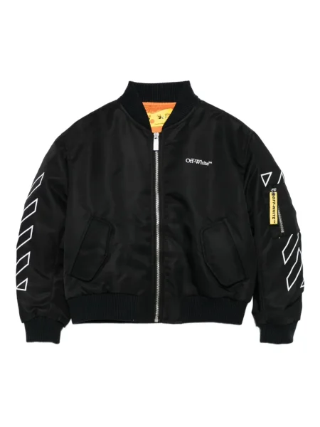 Kurtka bomber dziecięcy Off-white biały