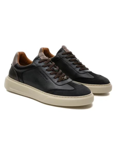 Sneakersy Ambitious skórzane niebieskie