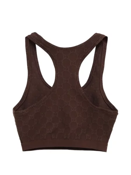 Top Gucci cu autograf maro