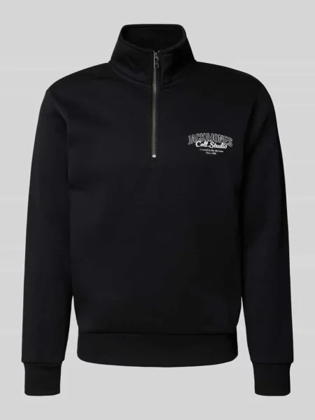 Bluza ze stójką model ‘AKOTO’ Jack & Jones czarna