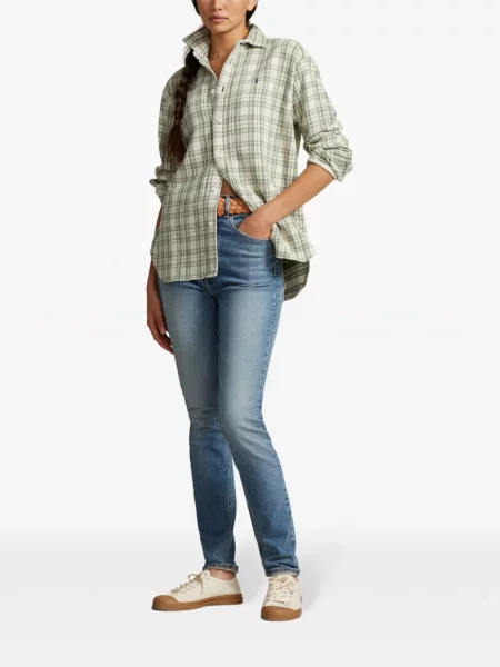Hlače Polo Ralph Lauren s vezom s cvjetnim printom s vezicama plava