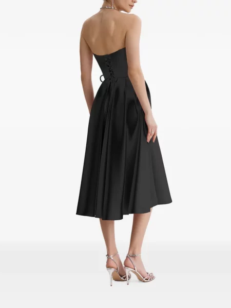 Rochie midi Framboise fără bretele negru