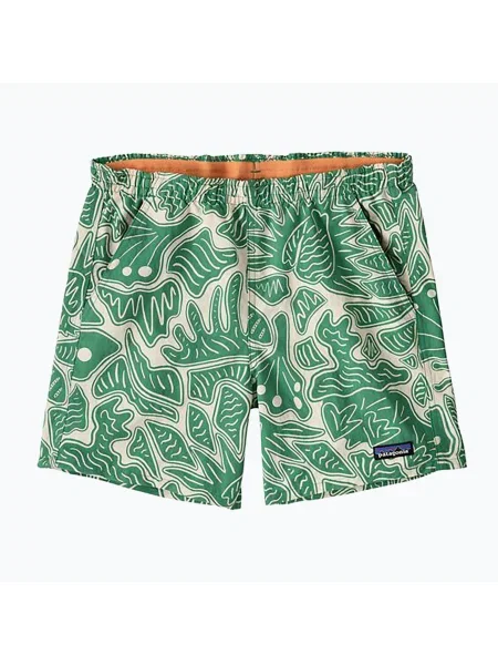 Patagonia Baggies pantaloni scurți pentru femei 5" albine și flori/verde frunze de inimă verde