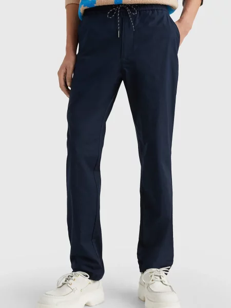 Брюки Tommy Hilfiger из поплина синие