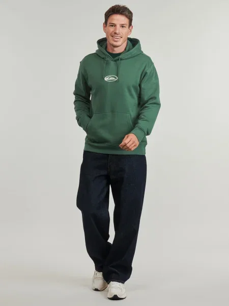 Kapucnis melegítő felső Quiksilver zöld