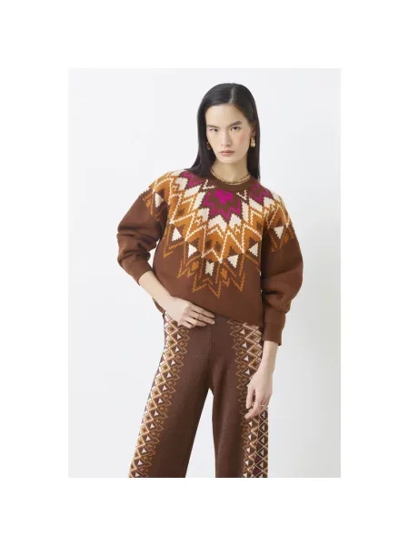 Dzianinowy wielobarwność sweter Suncoo