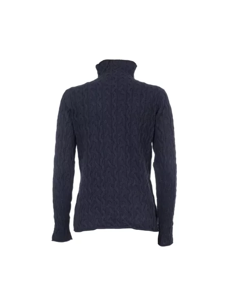 Sweter Le Tricot Perugia z kaszmiru niebieski