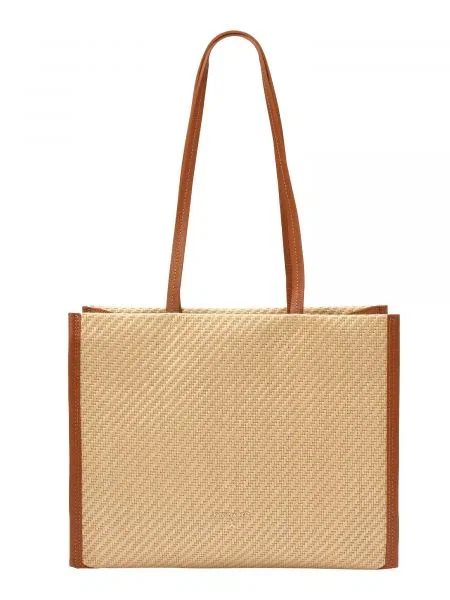 Geantă shopper Patrizia Pepe maro