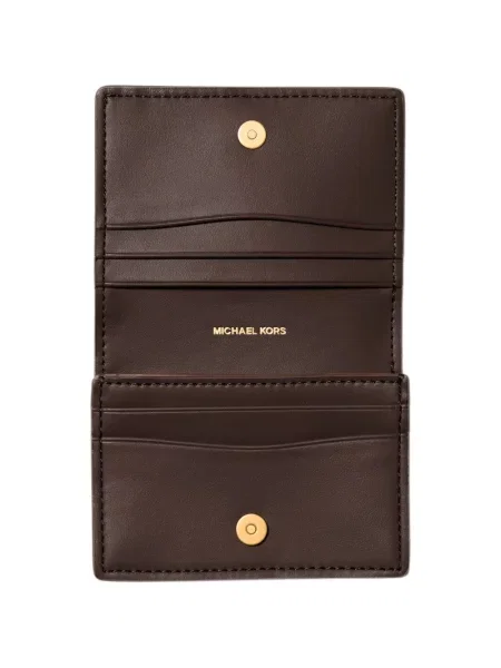 Portofel Michael Kors din piele cu autograf maro