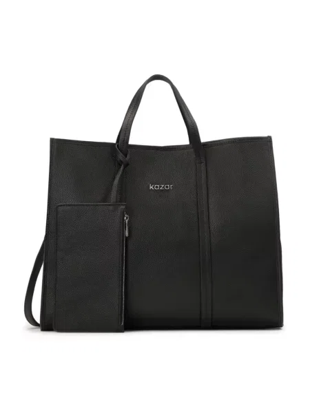 Torebka Kazar skórzana czarna