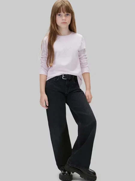 Calvin Klein Jeans блуза с дълги ръкави за деца от виолетово