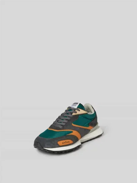 Sneakersy z wyhaftowanym logo Ghoud zielone