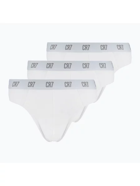 Férfi boxeralsó Basic Short 3 pár Basic Brief fehér