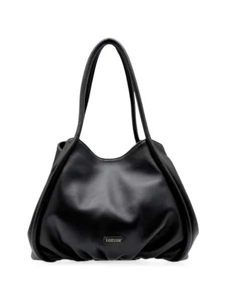 Geantă shopper Lottusse din piele negru