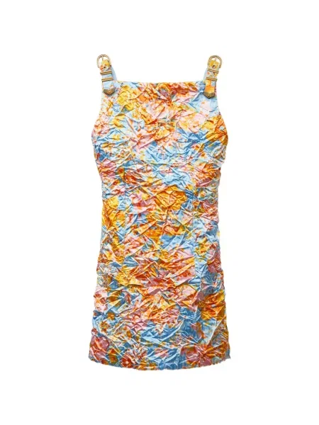 Rochie mini Versace de mătase albastru