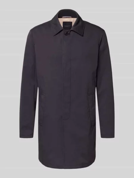 Krótki płaszcz z wpuszczanymi Bugatti granatowy