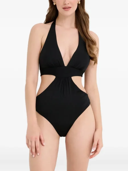 Rochie Max Mara cu decolteu în V cu legături negru