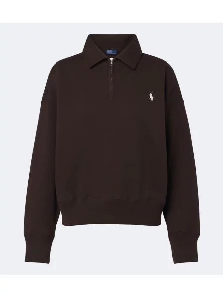 Tricou polo Polo Ralph Lauren din jerseu maro