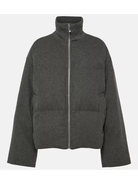 Kurtka puchowa Toteme wełniana szara