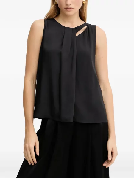 Bluză Armani Exchange fără mâneci negru