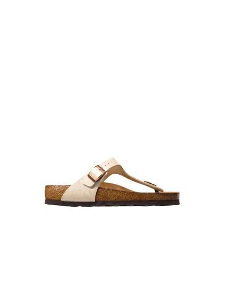 Klapki Birkenstock z perełkami białe