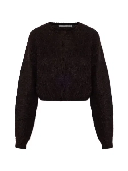 Cardigan Gestuz de mohair maro