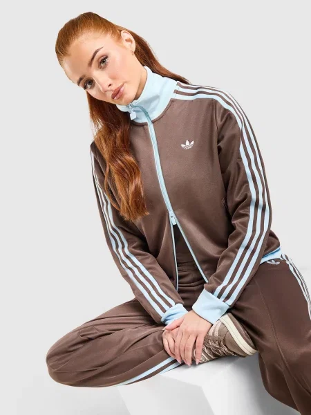 Adidas Bluza Rozpinana Classic brązowa