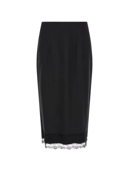 Fustă midi Ermanno Scervino din dantelă negru