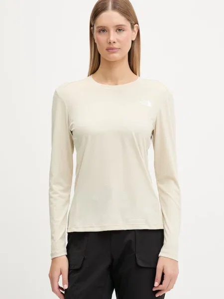 Tricou cu mânecă lungă The North Face bej