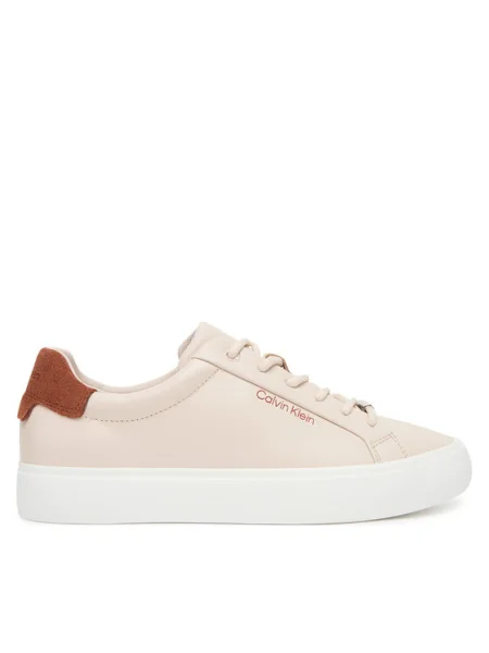 Calvin Klein Sneakers Vulc Lace Up Lth W/Sue Bt bej