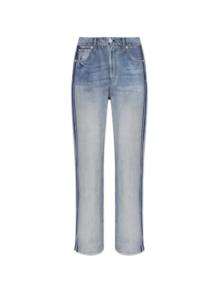 Pantaloni Rag & Bone cu dungi albastru