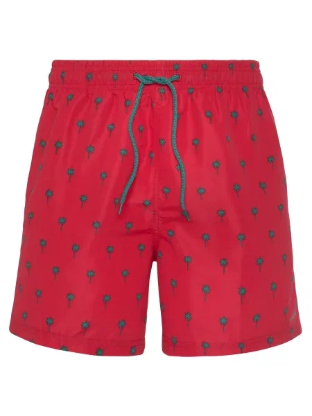 S.Oliver Șorturi de baie verde / roșu negru