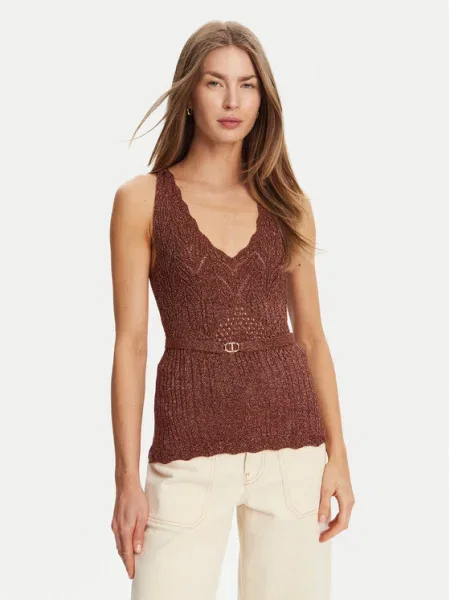 Топ Twinset кафяво