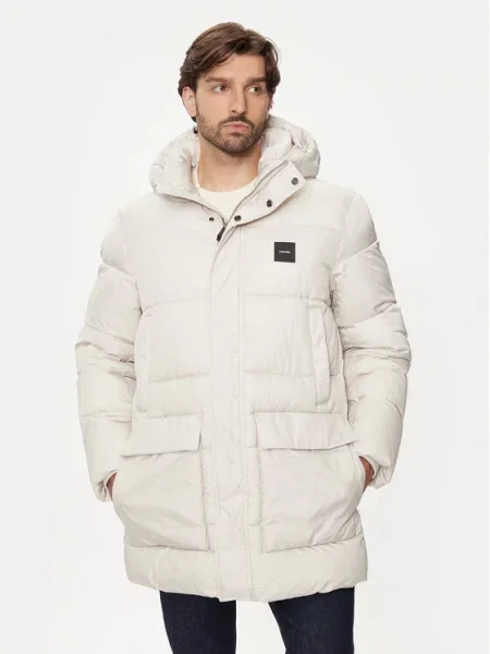 Zimní bunda Calvin Klein béžová